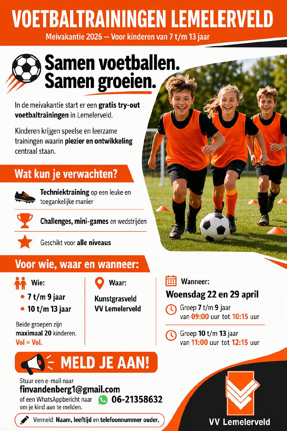 Gratis try-out voetbaltraining